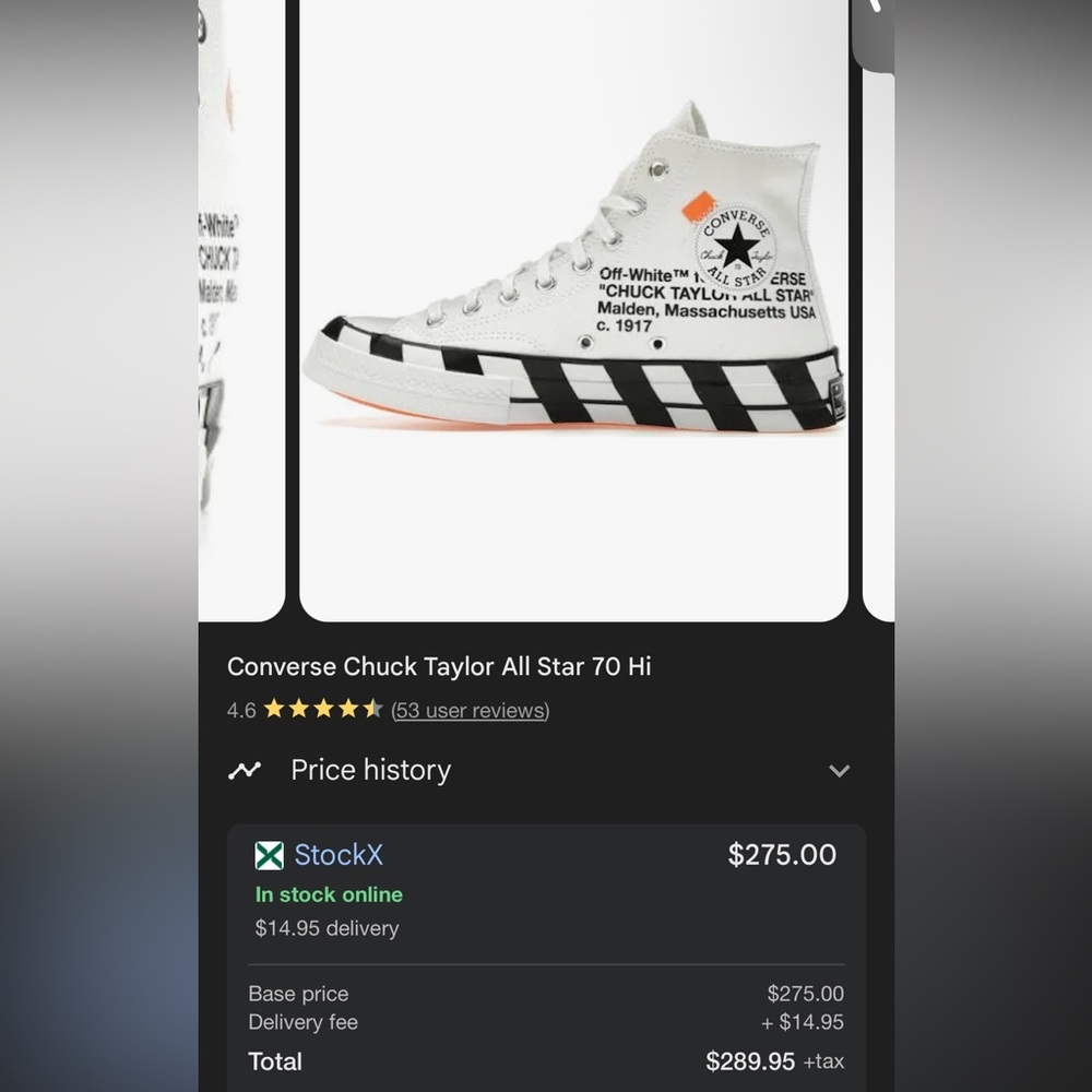 Women Off white converse